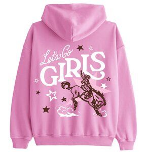 Swig Drinks (Utah) "Let's Go Girls" Western Pink Hoodie for Save The Cups
